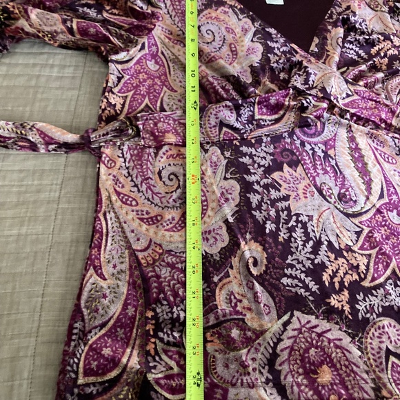 Velour Top with Gold Glitter NEVER WORN SZ L - Picture 8 of 10